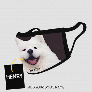 Personalized Dog Gift Idea - Samoyed The Whole Cute Face For Dog Lovers - Cloth Mask